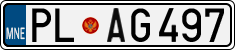 License plate of Montenegro, Cars