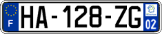 French license plate, SIV (ordinary)