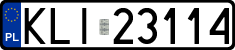 License plates of Poland, Regular car plates
