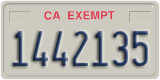 California, Exempt (1234567)