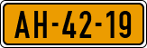 License plate of the Netherlands, Imported oldtimers (cars)