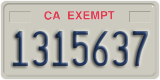 California, Exempt (1234567)