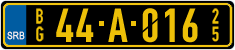 License plate of Serbia, Diplomatic