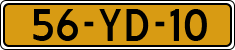 License plate of the Netherlands, Imported oldtimers (cars)