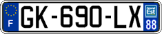 French license plate, SIV (ordinary)