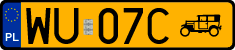 License plates of Poland, Oldtimers