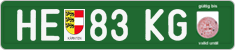 License plate of Austria, Export transit plates
