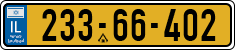 License plate of Israel, Regular plates