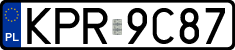 License plates of Poland, Regular car plates
