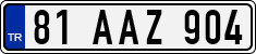 License plate of Turkey, Regular plates
