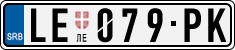 License plate of Serbia, Cars