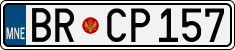 License plate of Montenegro, Cars