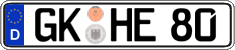 German license plate, Regular plates