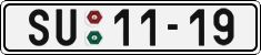 License plate of the Czech Republic, Cars (1960)