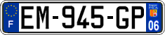 French license plate, SIV (ordinary)