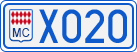 License plate of Monaco, Cars