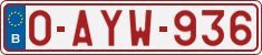 License plate of Belgium, Regular plates (2010)