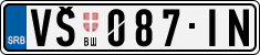 License plate of Serbia, Cars