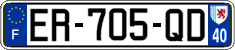 French license plate, SIV (ordinary)