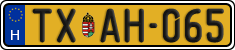 license plates of Hungary, Taxi (2022)