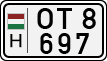 license plates of Hungary, Oldtimers (1990)