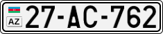 License plate of Azerbaijan, Cars