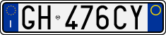 License plate of Italy, Cars (1994 year series)