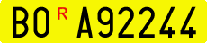 License plate of Italy, Cars (1927 year series)