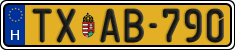 license plates of Hungary, Taxi (2022)
