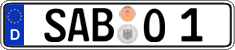 German license plate, Regular plates