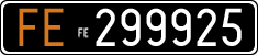 License plate of Italy, Cars (1927 year series)