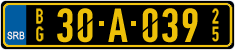 License plate of Serbia, Diplomatic