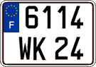 French license plate, FNI