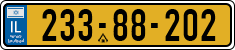 License plate of Israel, Regular plates