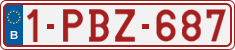 License plate of Belgium, Regular plates (2010)