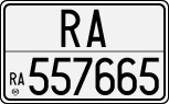 License plate of Italy, Cars (1927 year series)