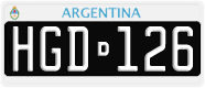 License plate of Argentina, Cars (1995, ABC 123)