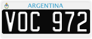 License plate of Argentina, Cars (1995, ABC 123)