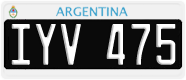 License plate of Argentina, Cars (1995, ABC 123)