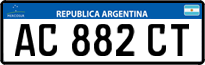 License plate of Argentina, Cars (Mercosur, AB 123 CD)