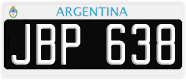 License plate of Argentina, Cars (1995, ABC 123)