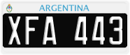 License plate of Argentina, Cars (1995, ABC 123)