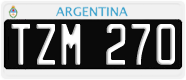 License plate of Argentina, Cars (1995, ABC 123)