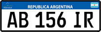 License plate of Argentina, Cars (Mercosur, AB 123 CD)
