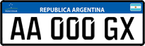 License plate of Argentina, Cars (Mercosur, AB 123 CD)