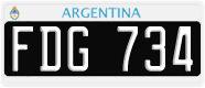 License plate of Argentina, Cars (1995, ABC 123)