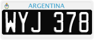 License plate of Argentina, Cars (1995, ABC 123)