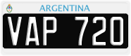License plate of Argentina, Cars (1995, ABC 123)