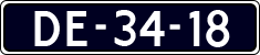 License plate of the Netherlands, Imported oldtimers (cars)