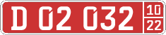 License plate of Kyrgyzstan, Diplomatic